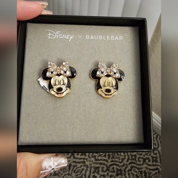 Disney Jewelry - New Disney x Baublebar Minnie Mouse Rhinestone Earrings
